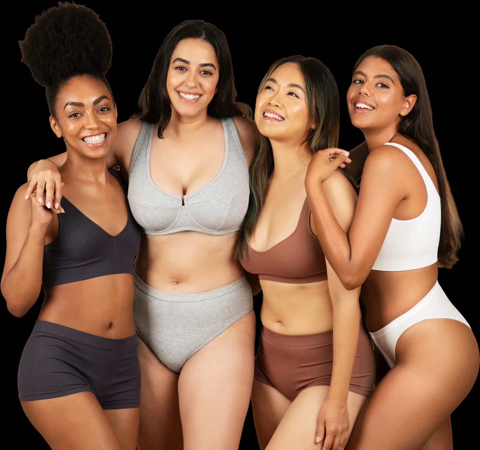 Four women with real bodies, at every stage of the journey